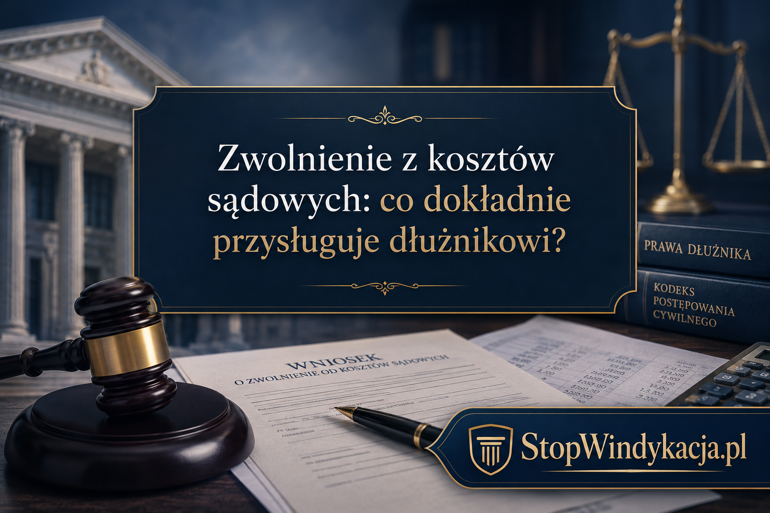 Zwolnienie z kosztów sądowych: co dokładnie przysługuje dłużnikowi?