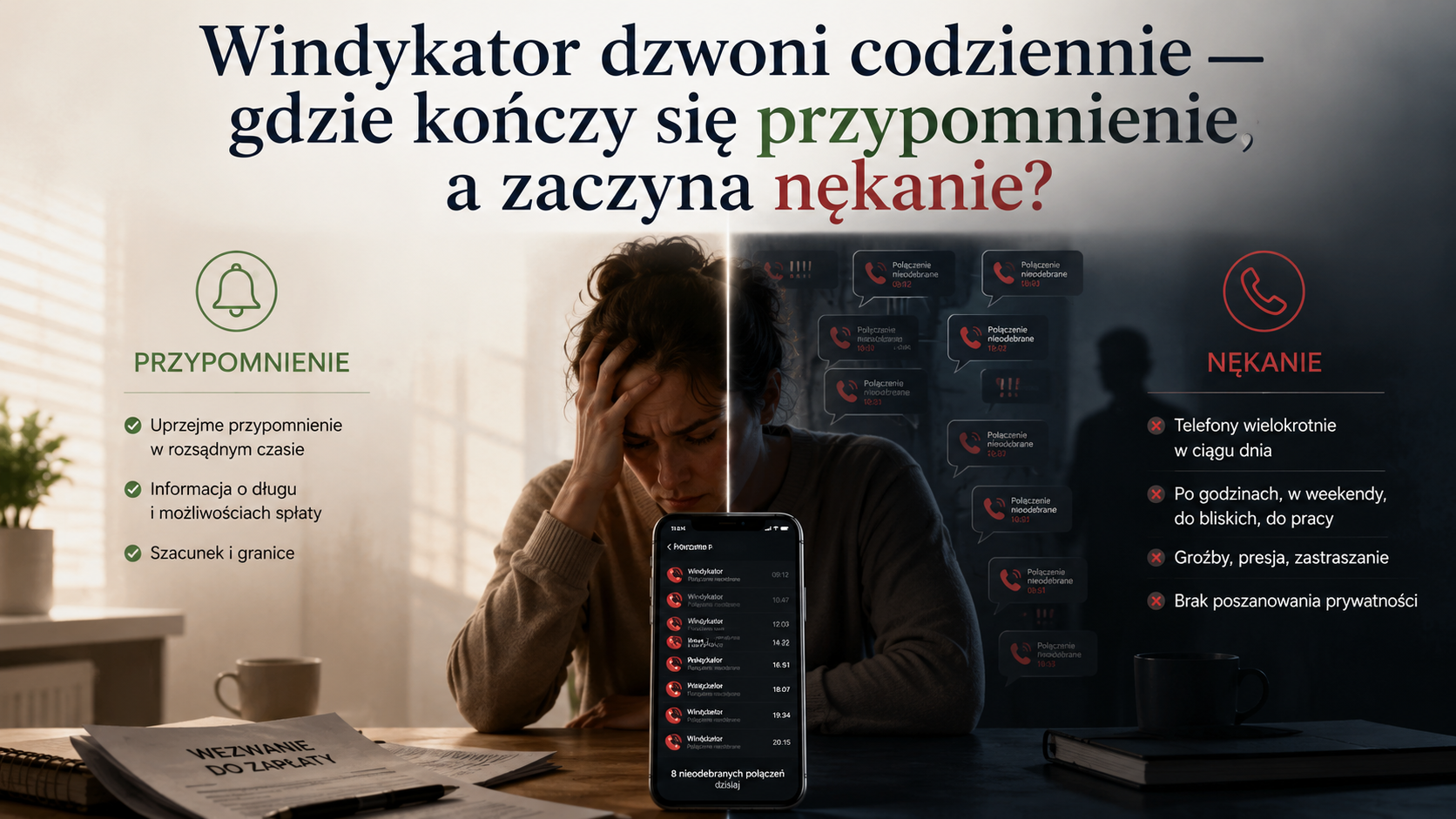 Windykator dzwoni codziennie — gdzie kończy się przypomnienie, a zaczyna nękanie?